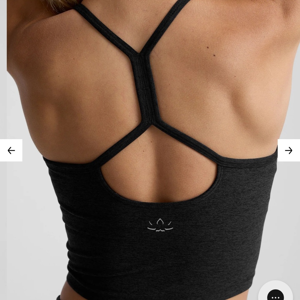 Beyond Yoga Spacedye Slim Racerback Cropped Tank Darkest Night - Picture 4 of 7